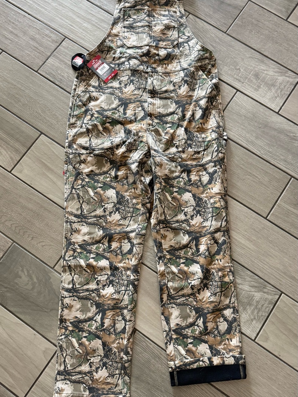 Coleman Realtree-Style Camouflage Bib Overalls in Tan Green Black 34x34